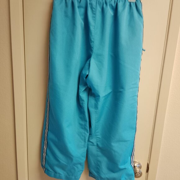 Women's Jrs Vintage Pro Spirit Blue Fully Lined Crop Wind Track Pants Size Small - Picture 4 of 10